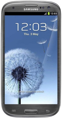 Смартфон Samsung Galaxy S3 GT-I9300 16Gb Titanium grey - Видное